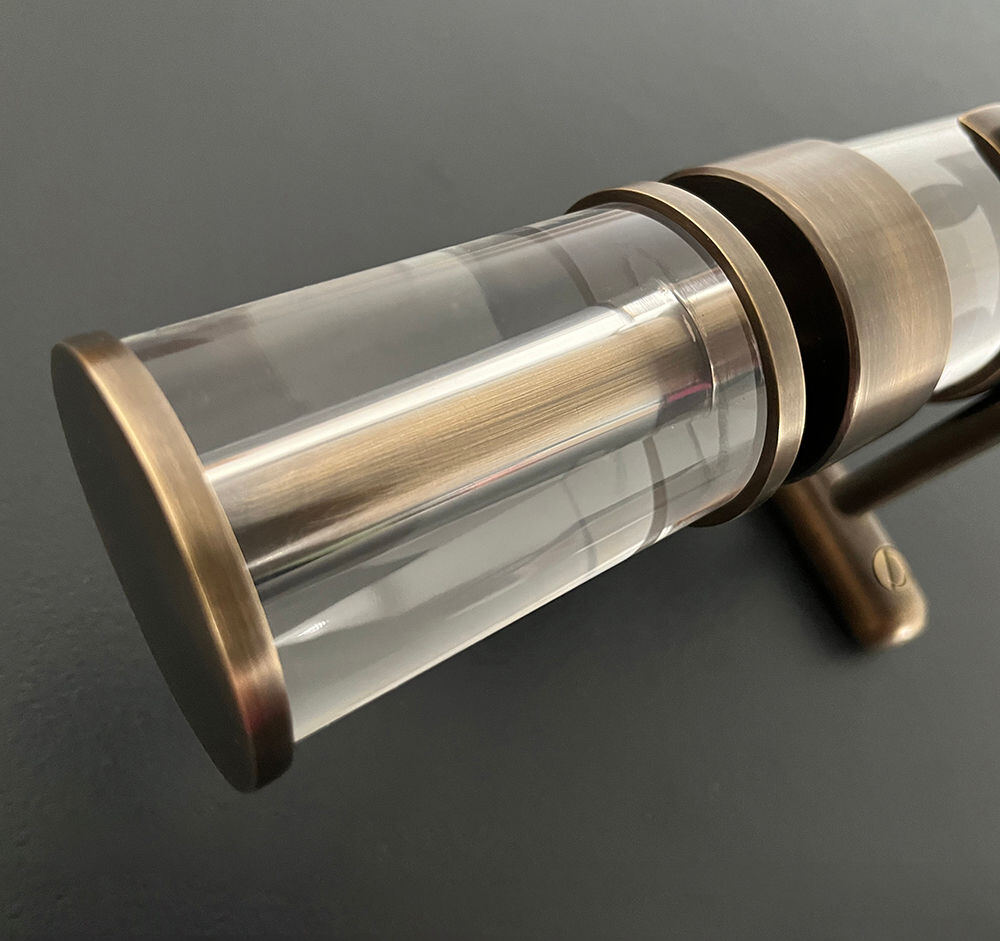 Acrylic curtain poles
