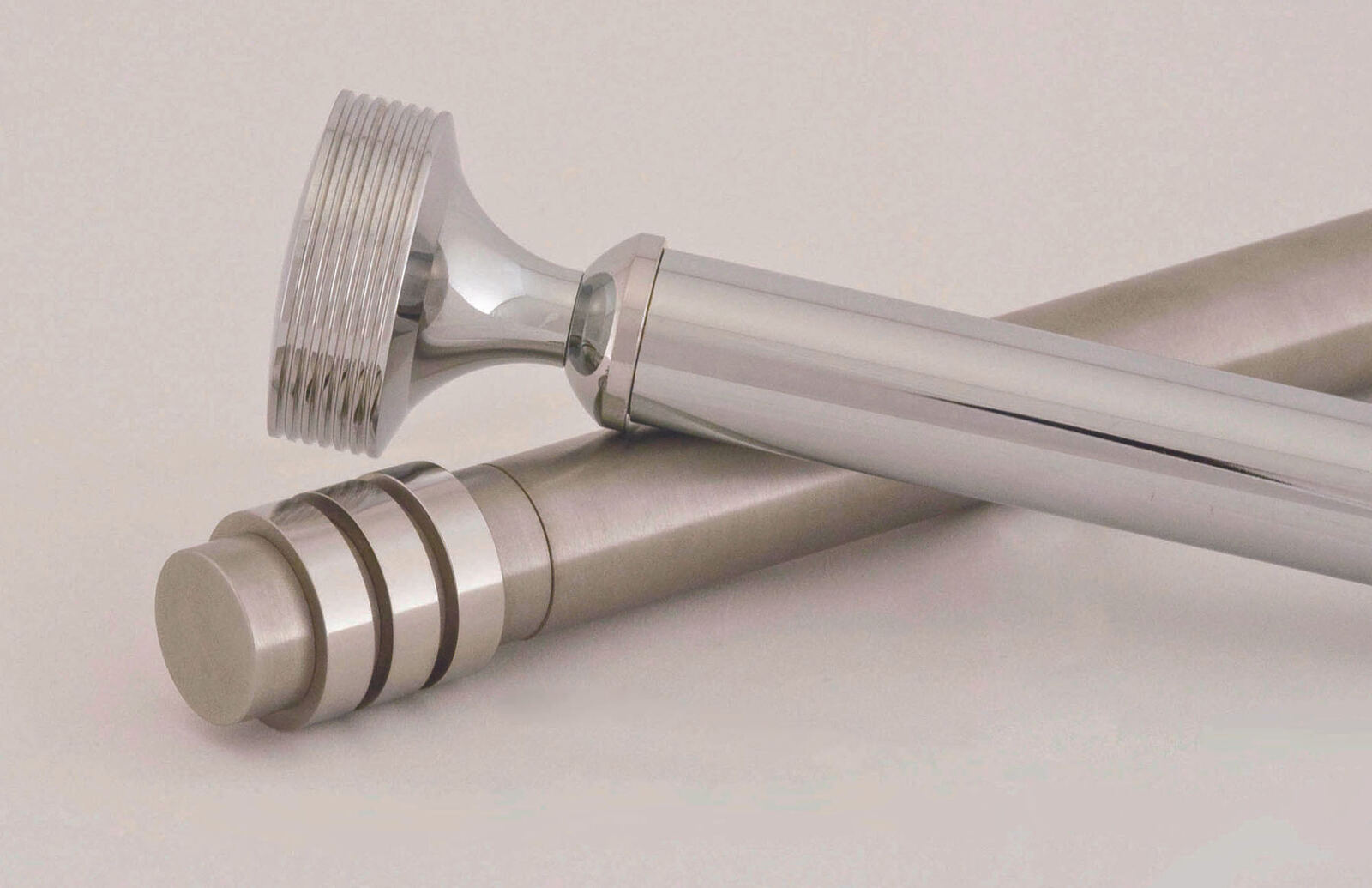 Metal poles with Veneto & Small Castile Finials